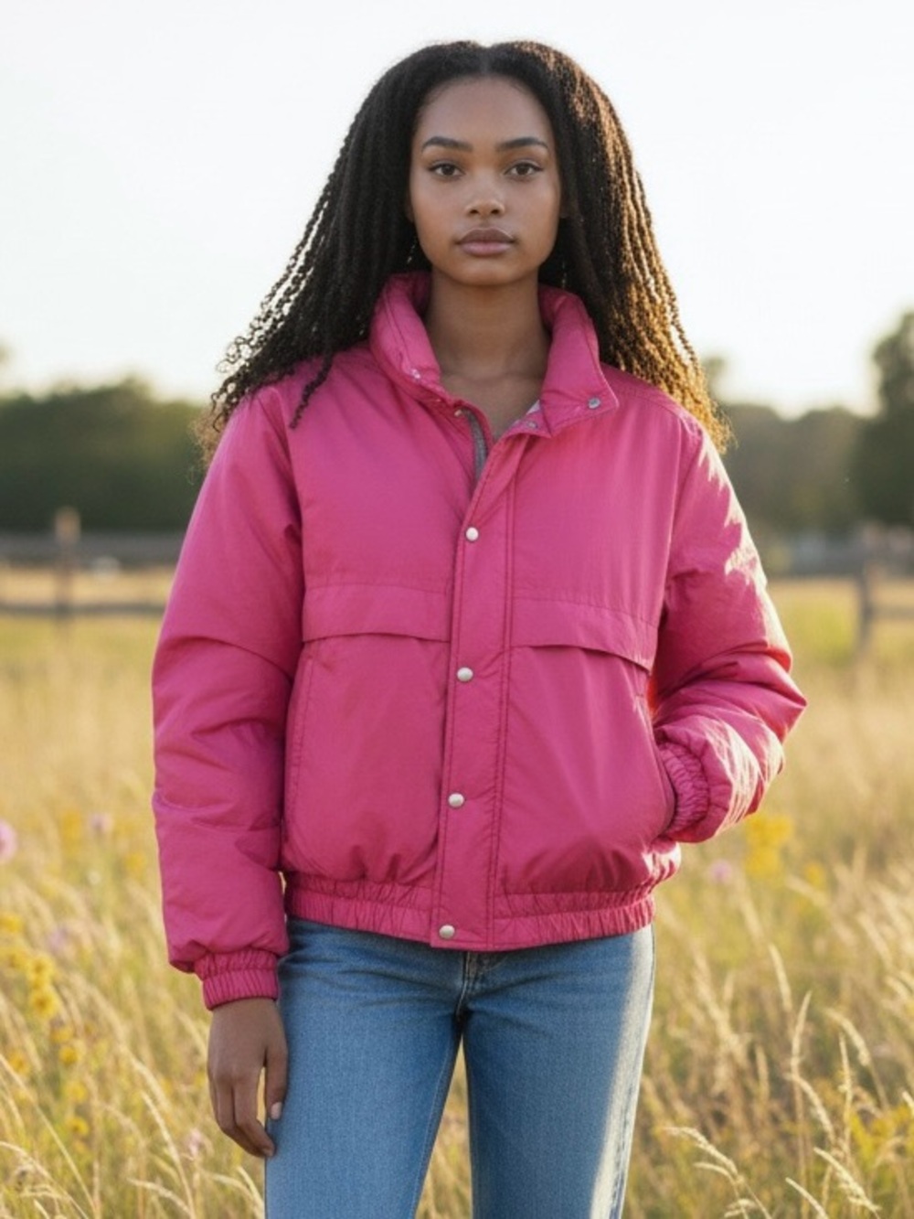 Vintage LL Bean Down Gortex Puffer Jacket Sz M Red Bomber